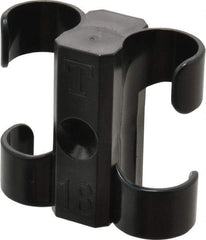 Midwest Control - 3/4 to 7/8 Hose OD, Multitube Holder - Black, 2 Slots, 1.88" OAL, 0.22" Mounting Hole, For Use With Tubes, Wires, Hose & Pipe - Americas Tooling