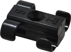 Midwest Control - 1/4 to 5/16 Hose OD, Multitube Holder - Black, 2 Slots, 0.8" OAL, 0.12" Mounting Hole, For Use With Tubes, Wires, Hose & Pipe - Americas Tooling