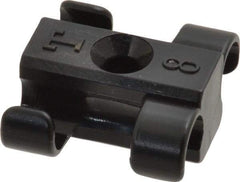 Midwest Control - 5/16 to 3/8 Hose OD, Multitube Holder - Black, 2 Slots, 0.96" OAL, 0.16" Mounting Hole, For Use With Tubes, Wires, Hose & Pipe - Americas Tooling