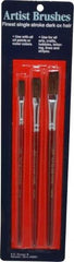 Wooster Brush - Ox Hair Artist's Paint Brush Set - 1/4, 3/8, 1/2" Wide, Plastic Handle - Americas Tooling