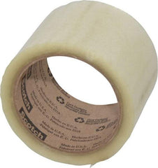 3M - 3" x 55 Yd Clear Rubber Adhesive Sealing Tape - Polypropylene Film Backing, 1.9 mil Thick, 44 Lb Tensile Strength, Series 371 - Americas Tooling