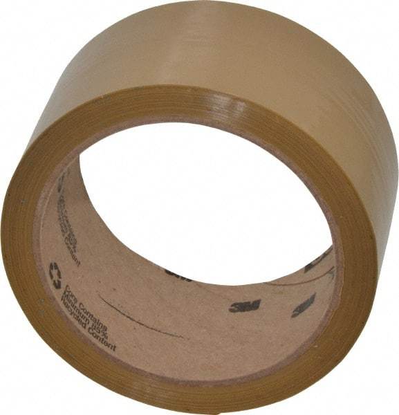 3M - 2" x 55 Yd Natural (Color) Rubber Adhesive Sealing Tape - Polypropylene Film Backing, 1.9 mil Thick, 44 Lb Tensile Strength, Series 371 - Americas Tooling