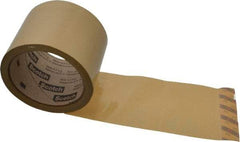 3M - 3" x 55 Yd Natural (Color) Rubber Adhesive Sealing Tape - Polypropylene Film Backing, 1.9 mil Thick, 44 Lb Tensile Strength, Series 371 - Americas Tooling