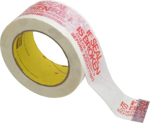 3M - 2" x 110 Yd Red & White Rubber Adhesive Sealing Tape - Polypropylene Film Backing, 1.9 mil Thick, 44 Lb Tensile Strength, Series 3771 - Americas Tooling