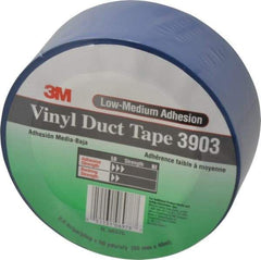 3M - 2" x 50 Yds Blue Duct Tape - 6.5 mil, Rubber Adhesive, Vinyl Backing, 12.6 Lb/ln Tensile Strength, 200°F Max, Series 3903 - Americas Tooling