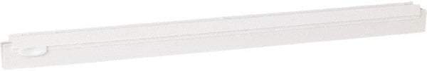 Vikan - 24" Rubber Blade Squeegee Refill - Double Edge, White, Plastic Holder - Americas Tooling