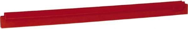 Vikan - 24" Rubber Blade Squeegee Refill - Double Edge, Red, Plastic Holder - Americas Tooling