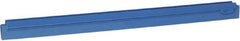 Vikan - 24" Rubber Blade Squeegee Refill - Double Edge, Blue, Plastic Holder - Americas Tooling