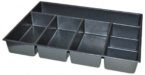 Kennedy - Tool Box Durable ABS Plastic Organizer - 23" Wide x 16-1/2" Deep x 4" High, Black, For 27" Wide Roller Cabinets - Americas Tooling