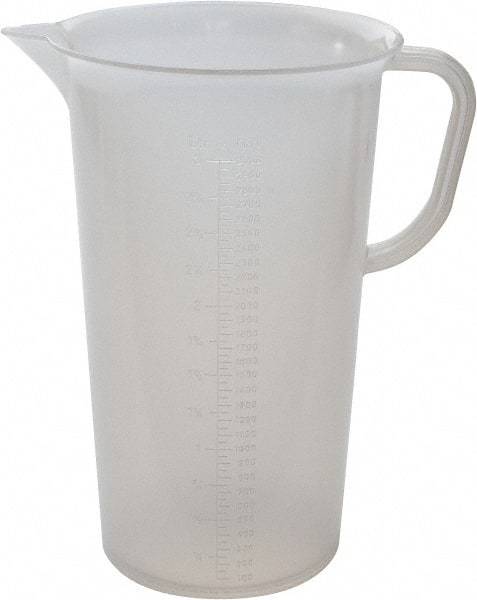 Bel-Art - 3,000 ml Polypropylene Graduated Pitcher - 100 ml Graduation, x 10-1/2" High - Americas Tooling