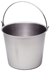 VOLLRATH - 4 Gal Tapered Cylinder Stainless Steel Pail - 10-1/8" High x 12" Diam - Americas Tooling