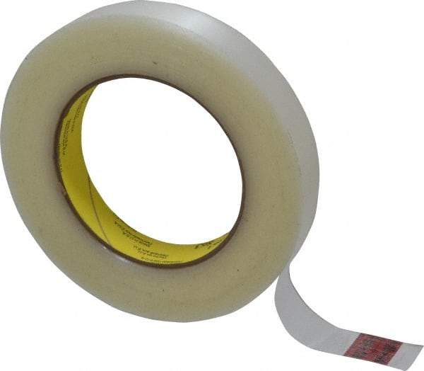 3M - 3/4" x 60 Yd Clear Rubber Adhesive Strapping Tape - Polypropylene Film Backing, 5 mil Thick, 155 Lb Tensile Strength, Series 863 - Americas Tooling