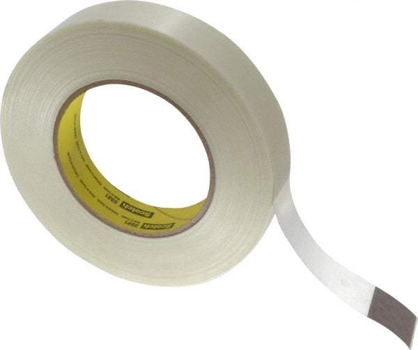 3M - 1" x 60 Yd Clear Rubber Adhesive Packaging Tape - Polypropylene Film Backing, 6.6 mil Thick, 380 Lb Tensile Strength, Series 8981 - Americas Tooling