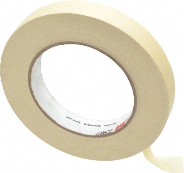 3M - 3/4" Wide x 60 Yd Long Tan Paper Masking Tape - Series 2307, 5.2 mil Thick, 23 In/Lb Tensile Strength - Americas Tooling