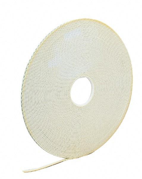 3M - 3/4" x 36 Yd Acrylic Adhesive Double Sided Tape - 1/16" Thick, Off-White, Urethane Foam Liner, Continuous Roll, Series 4016 - Americas Tooling