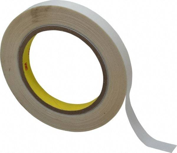 3M - 1/2" x 36 Yd Acrylic Adhesive Double Sided Tape - 3.9 mil Thick, Clear, Polyester Film Liner, Continuous Roll, Series 444 - Americas Tooling