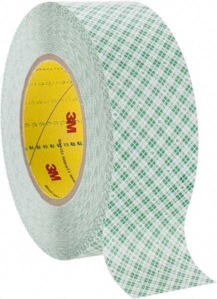 3M - 2" x 36 Yd Rubber Adhesive Double Sided Tape - 9 mil Thick, White, Polyethylene Film Liner, Continuous Roll, Series 9589 - Americas Tooling