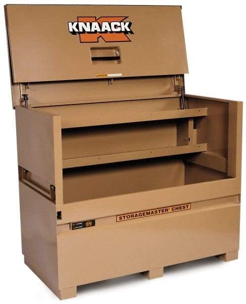 Knaack - 60" Wide x 30" Deep x 46" High Job Site Piano Box - Steel, Tan - Americas Tooling