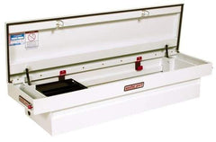 Weather Guard - 51-5/8" Wide x 6" High x 20" Deep Saddle Box - White - Americas Tooling