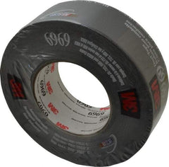 3M - 2" x 55m Black Duct Tape - 10.7 mil, Rubber Adhesive, Polyethylene Film Backing, 32 Lb/ln Tensile Strength, 200°F Max, Series 6969 - Americas Tooling