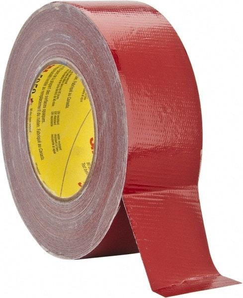 3M - 2" Wide x 45 Yd Long Red Polyethylene Film Masking Tape - Series 5959, 12 mil Thick, 35 In/Lb Tensile Strength - Americas Tooling