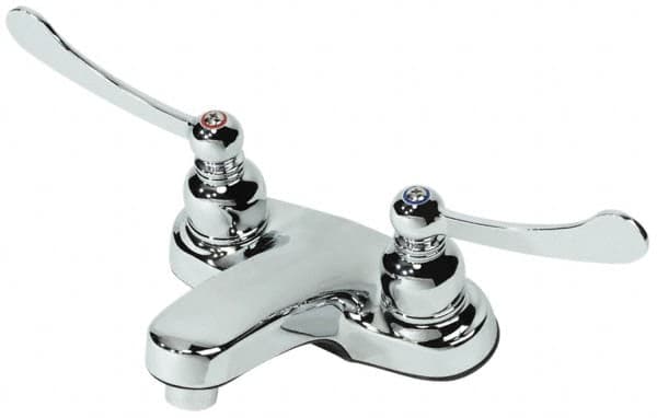 B&K Mueller - Blade Handle, Deck Plate Bathroom Faucet - Two Handle, No Drain, Standard Spout - Americas Tooling