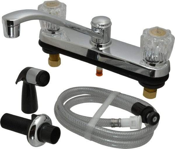 B&K Mueller - Deck Plate Mount, Kitchen Faucet with Spray - Two Handle, Knob Handle, Standard Spout - Americas Tooling