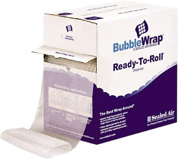 Sealed Air - 65' Long x 12" Wide x 1/2" Thick, Large Sized Bubble Roll - Clear - Americas Tooling