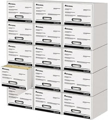 UNIVERSAL - 15 Compartment, 14 Inch Wide x 25-1/2 Inch Deep x 11-1/2 Inch High, File Storage Box - Plastic, White - Americas Tooling