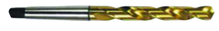 14.75mm Dia. - HSS 2MT GP Taper Shank Drill-118Â° Point-TiN - Americas Tooling