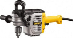 DeWALT - 1/2" Keyed Chuck, 330 & 1,300 RPM, End Handle Electric Drill - 11 Amps, 120 Volts, Reversible, Includes Chuck Key with Holder & 2-Position Side Handle - Americas Tooling