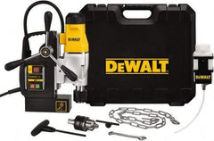 DeWALT - 1/2" Chuck, 4.375" Travel, Portable Magnetic Drill Press - 300 & 450 RPM, 10 Amps, 1100 Watts, 120 Volts, 8' Cord Length - Americas Tooling