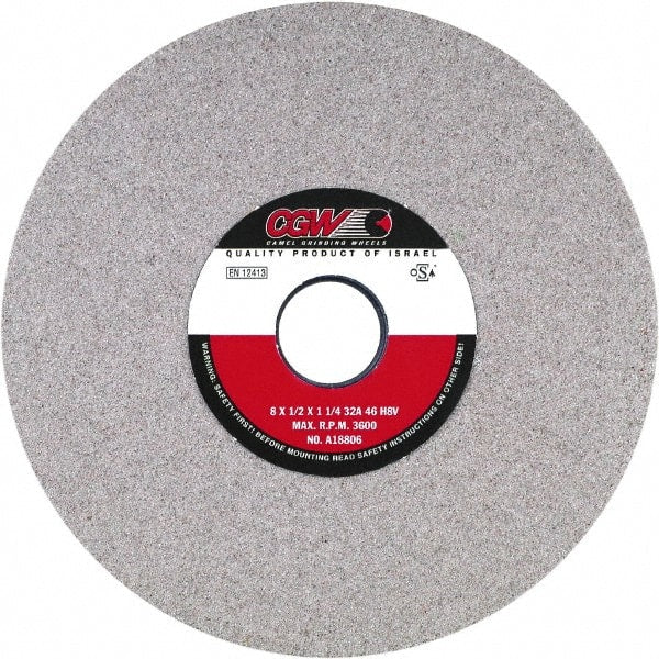 Camel Grinding Wheels - 12" Diam x 5" Hole x 1-1/2" Thick, J Hardness, 46 Grit Surface Grinding Wheel - Americas Tooling