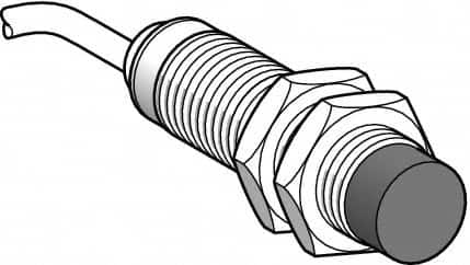 Telemecanique Sensors - NPN, PNP, NC, 8mm Detection, Cylinder, Inductive Proximity Sensor - 2 Wires, IP67, 12 to 24 VDC, M18x1 Thread, 41mm Long - Americas Tooling