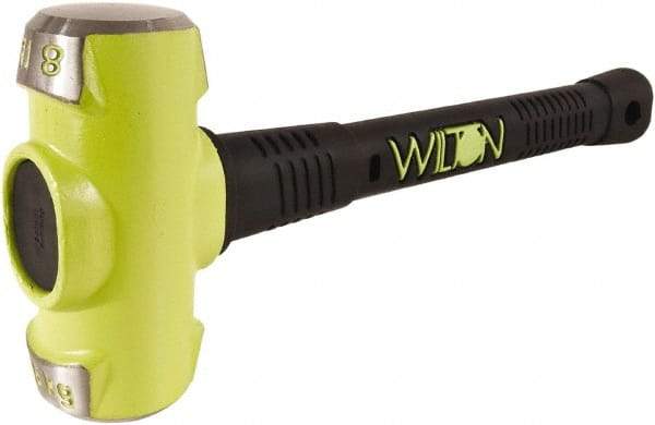 Wilton - 8 Lb Head, 16" Long Sledge Hammer - Steel Head, Steel Handle with Grip - Americas Tooling