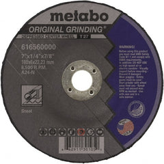 Metabo - Depressed-Center Wheels Wheel Diameter (Inch): 4-1/2 Wheel Thickness (Decimal Inch): 0.2500 - Americas Tooling