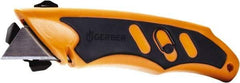 Gerber - Fixed Utility Knife - 1.3" Carbon Steel Blade, Orange & Black Rubber Handle, 1 Blade Included - Americas Tooling