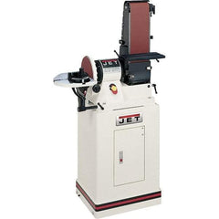 Jet - 48" Long x 6" Wide Belt, 9" Diam, Combination Sanding Machine - 0.75 hp, Single Phase - Americas Tooling