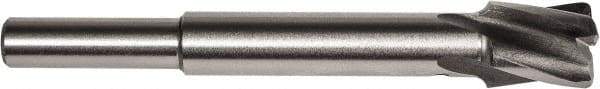 Union Butterfield - 1/4" Diam, 1/4" Shank, Diam, 4 Flutes, Straight Shank, Interchangeable Pilot Counterbore - 2-3/8" OAL, 1/2" Flute Length, Bright Finish, High Speed Steel, Aircraft Style - Americas Tooling