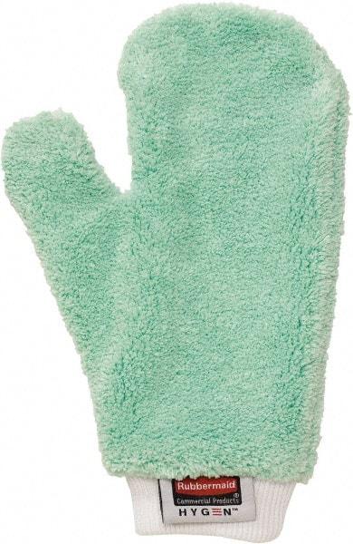 Rubbermaid - 11.9" Long Microfiber Cleaning & Dusting Mitt - Green, for Dusting - Americas Tooling