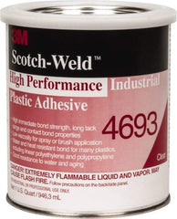 3M - 32 Fluid Ounce Container, Amber, Can Acetone Construction Adhesive - Series 4693 - Americas Tooling