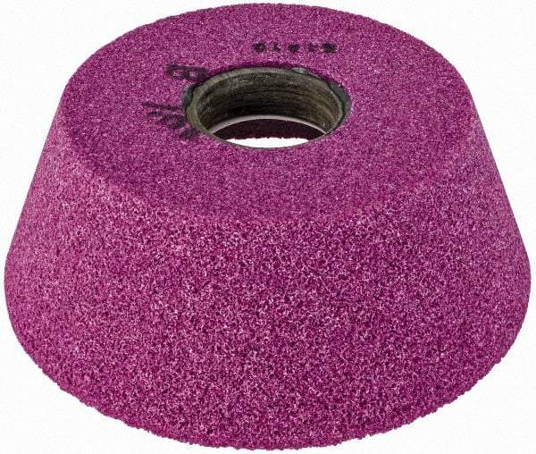 Grier Abrasives - 5" Diam, 1-1/4" Hole Size, 2-3/16" Overall Thickness, 46 Grit, Type 11 Tool & Cutter Grinding Wheel - Coarse Grade, Aluminum Oxide, J Hardness, Vitrified Bond, 4,966 RPM - Americas Tooling