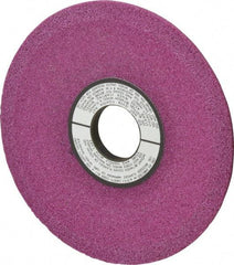 Grier Abrasives - 6" Diam, 1-1/4" Hole Size, 1/2" Overall Thickness, 46 Grit, Type 12 Tool & Cutter Grinding Wheel - Coarse Grade, Aluminum Oxide, J Hardness, Vitrified Bond, 4,138 RPM - Americas Tooling