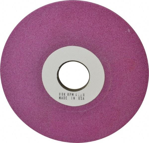 Grier Abrasives - 6" Diam, 1-1/4" Hole Size, 1/2" Overall Thickness, 80 Grit, Type 12 Tool & Cutter Grinding Wheel - Medium Grade, Aluminum Oxide, K Hardness, Vitrified Bond, 4,138 RPM - Americas Tooling