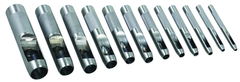 12 Piece - 1/8; 5/32; 3/16; 7/32; 1/4; 5/16; 3/8; 7/16; 1/2; 9/16; 5/8; 3/4" - Pouch - Hollow Punch Set - Americas Tooling