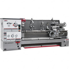 Jet - 26" Swing, 80" Between Centers, 230 Volt, Triple Phase Engine Lathe - 6MT Taper, 10 hp, 40 to 1,800 RPM, 4-1/8" Bore Diam, 43" Deep x 57" High x 138" Long - Americas Tooling