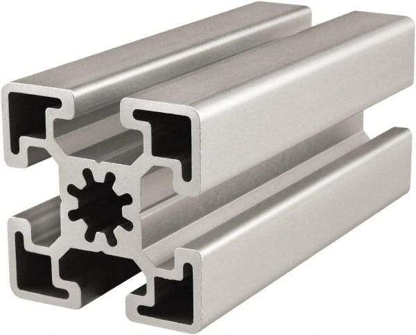 80/20 Inc. - 4 Meters Long x 45 mm Wide x 45 mm Deep, T-Slotted Aluminum Extrusion - Clear Anodized Finish - Americas Tooling