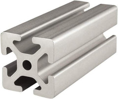 80/20 Inc. - 4 Meters Long x 40 mm Wide x 40 mm Deep, T-Slotted Aluminum Extrusion - Clear Anodized Finish - Americas Tooling