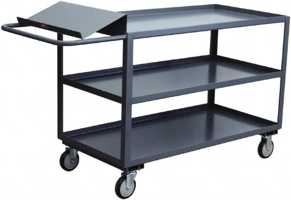 Jamco - 1,200 Lb Capacity, 30" Wide x 48" Long x 35" High Heavy Duty Service Cart - 3 Shelf, Steel - Americas Tooling