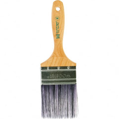 Wooster Brush - 3" Flat Synthetic Wall Brush - 3-7/16" Bristle Length, 6-1/4" Maple Beavertail Handle - Americas Tooling